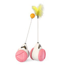 Ball and Feather Balancing Toy for Cats pets Iconix Pink