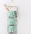 Behind the door hanging Storage Organizer with 3 Pockets Storage & Organization Iconix Green Kitchen Printed