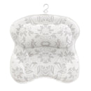 Breathable Comfort 3D Quilted Mesh Bath Pillow – Grey Flowers Bedroom Decor Iconix