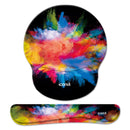 Colour Burst Mouse Pad with Wrist Support and Keyboard Wrist Support Set Mouse Pads Iconix