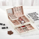 Convenient PU Leather Jewelry Storage Display Organizer with drawer Iconix