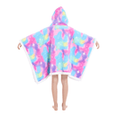 Cosmic Pink Hooded Poncho Blanket Kids Blanket Hoodies Iconix