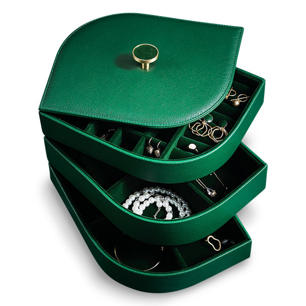 Flower Form PU Leather Jewellery Display Organiser