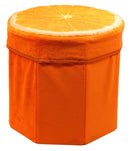 Fruit Themed Ottomans Storage & Organization Iconix Orange