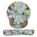 Glowing Succulent Mouse Pad with Wrist Support and Keyboard Wrist Support Set Mouse Pads Iconix