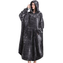 Grey Oversized Floor-Length Body Blanket Hoodie Adult Blanket Hoodies Iconix