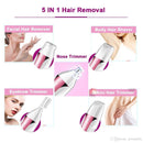 Hair Removal Hand held device with 5 interchangeable Attachments Beauty Iconix