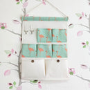 Hanging behind the Door Storage Organiser With 6 Pockets Storage & Organization Iconix Flamingo