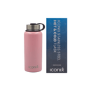 Iconix Pink Stainless Steel Hot and Cold Flask - Stainless Steel Lid Stainless Steel Flasks Iconix