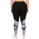 Iconix Plus Size Ladies Blue and White Leggings Plus Size Leggings Iconix