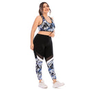 Iconix Plus Size Ladies Blue and White Leggings Plus Size Leggings Iconix