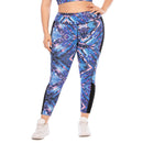 Iconix Plus Size Ladies Blue Paisley Leggings Plus Size Leggings Iconix