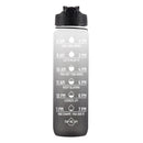 Iconix South African Motivational Time Marker Water Bottle – Black and White Water Bottle Iconix