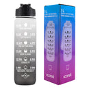 Iconix South African Motivational Time Marker Water Bottle – Black and White Water Bottle Iconix