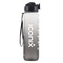 Iconix South African Motivational Time Marker Water Bottle – Black and White Water Bottle Iconix