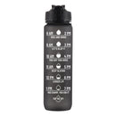 Iconix South African Motivational Time Marker Water Bottle – Black Water Bottle Iconix