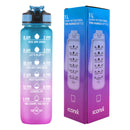 Iconix South African Motivational Time Marker Water Bottle –Blue and Purple Water Bottle Iconix