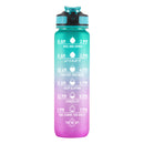 Iconix South African Motivational Time Marker Water Bottle – Turquoise & Pink Water Bottle Iconix