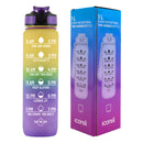 Iconix South African Motivational Time Marker Water Bottle – Yellow and Purple Water Bottle Iconix