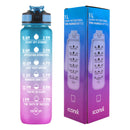 Iconix The Classic Motivational Time Marker Water Bottle – Blue and Purple water bottle Iconix