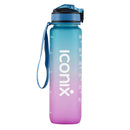 Iconix The Classic Motivational Time Marker Water Bottle – Blue and Purple water bottle Iconix
