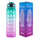 Iconix The Classic Motivational Time Marker Water Bottle – Turquoise and Purple water bottle Iconix