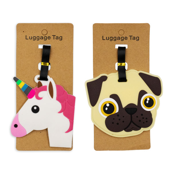 Pug luggage tag discount