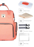 Insular Mommy Nappy Bag Backpack with wipe case Kids Iconix