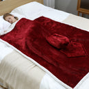 Kids 2 in 1 Ruby Red Hooded Poncho Blanket Kids Blanket Hoodies Iconix