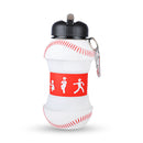 Kids Collapsible Silicone Water Bottle - Baseball Iconix