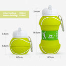 Kids Collapsible Silicone Water Bottle - Tennis Ball Iconix