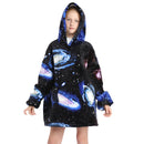 Kids Galactic Oversized Plush Blanket Hoodie Kids Blanket Hoodies Iconix