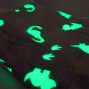 Kids Green Dino Delights Glow In the Dark Blanket Glow In The Dark Iconix
