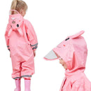 Kids One Piece Animal Raincoat - Pink Rabbit Iconix