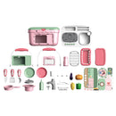 Kids Pretend Basket Playset - Pink Kitchen Pretend Play Toys Iconix