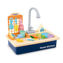 Kids Pretend Kitchen Sink Playset - Blue Pretend Play Toys Iconix