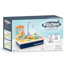Kids Pretend Kitchen Sink Playset - Blue Pretend Play Toys Iconix
