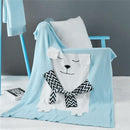 Knitted Baby Bear Blanket Kids Iconix