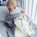 Knitted Baby Rabbit Blanket Kids Iconix