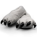 Ladies Adult Dinosaur Slippers Dinosaur Slipper Iconix Female Grey