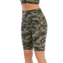 Ladies Army Camo Bike Shorts with Pocket | UP53 Women's Shorts Iconix