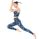 Ladies Blue Bamboo Yoga Set Activewear | HK248 leggings Iconix