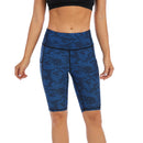 Ladies Blue Splash Bike Shorts with Pocket | UP55 Women's Shorts Iconix