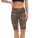Ladies Leopard Print Bike Shorts with Pocket | UP50 Women's Shorts Iconix
