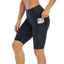 Ladies Spotted Grey Bike Shorts with Pocket | UP49 Women's Shorts Iconix