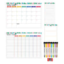 Magnetic Tropical Monthly and Weekly Planner Set Kitchen Iconix