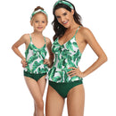 Matching Mom or Daughter Green Tropics One-Piece Swimwear matching bikinis Iconix
