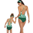 Matching Mom or Daughter Green Tropics One-Piece Swimwear matching bikinis Iconix