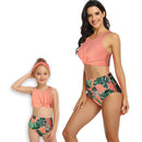 Matching Mom or Daughter Peach Jungle Crop Two-Piece Bikini matching bikinis Iconix