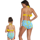 Matching Mom or Daughter Yellow Banana Print Two-Piece Bikini matching bikinis Iconix